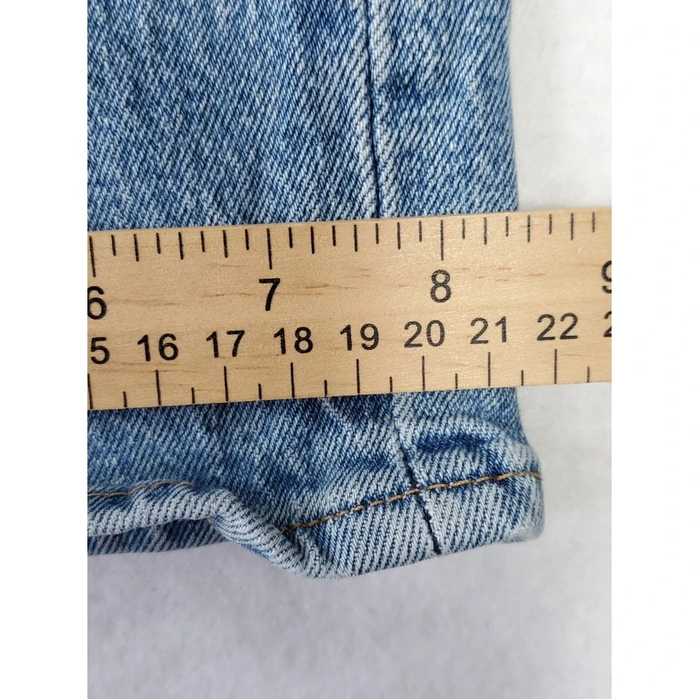 Levi's 501 Jeans Men 40x29 Blue Light Wash‎ Button Fly Straight Fit Denim